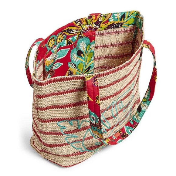 Vera Bradley Rumba Straw Beach Tote - Picture 1 of 9